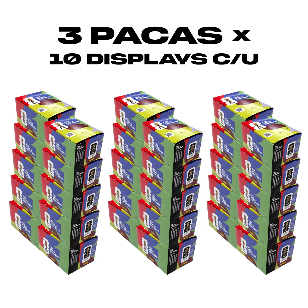 Combo 3 Pacas x 10 Display c/u  COPA MUNDIAL DE LA FIFA 2026™